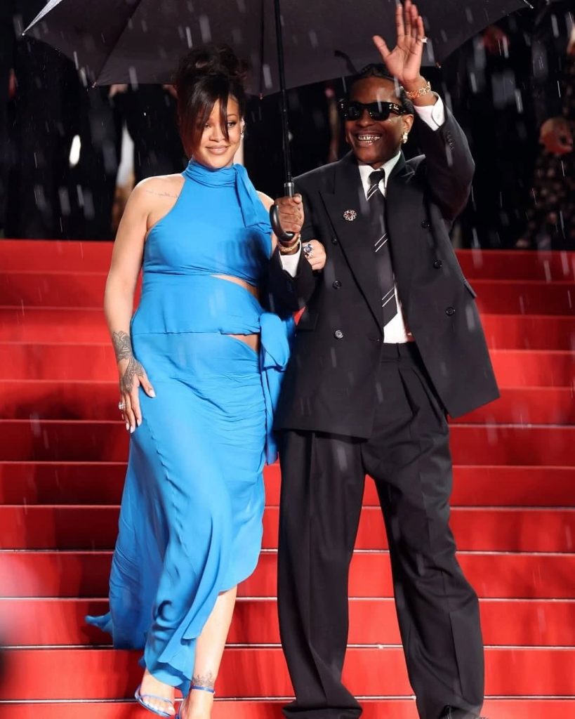 Gravidanza e Glamour: Rihanna in blu e A$AP Rocky innamoratissimi a Cannes