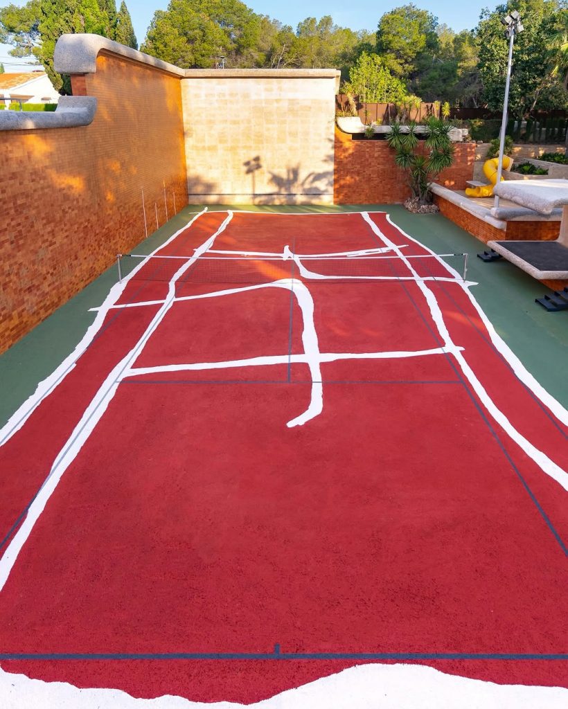 Quando l'arte incontra il tennis: Il campo da gioco disegnato a mano di Lucas Benarroch